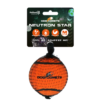 Dog Comets Neutron Star Tennis Ball With Squeaker M Orange