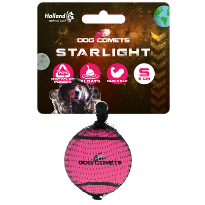 Dog Comets Starlight Tennis Ball S Pink