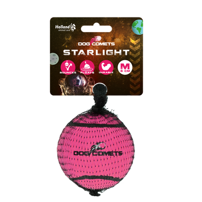 Dog Comets Starlight Tennis Ball M Pink