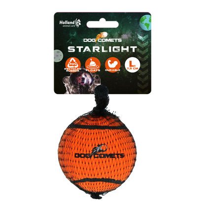 Dog Comets Starlight Tennis Ball L Orange