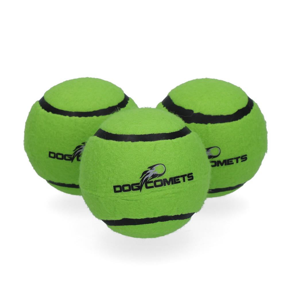 Dog Comets Neutron Star Tennis Ball With Squeaker M Green (3-pack)