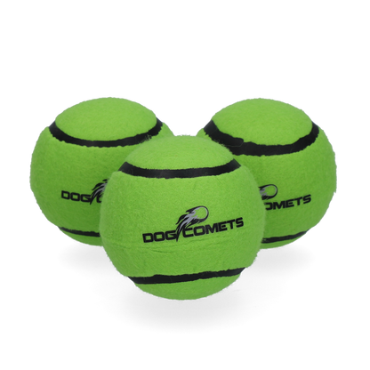 Dog Comets Neutron Star Tennis Ball With Squeaker M Green (3-pack)