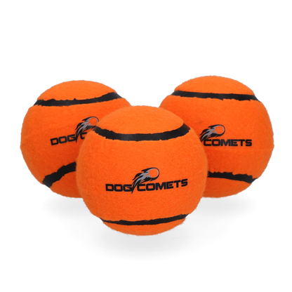 Dog Comets Starlight Tennis Ball M Orange (3-Pack)