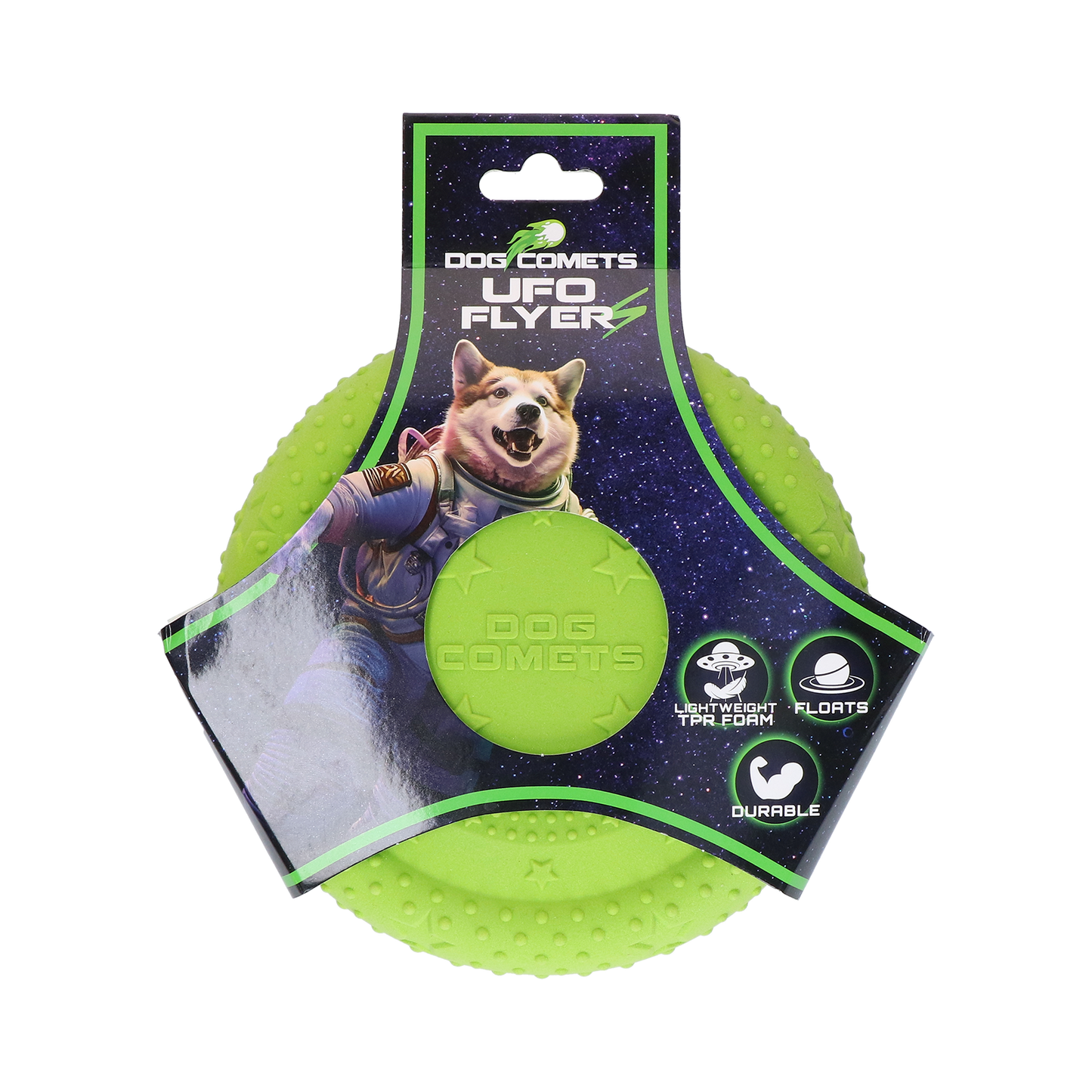 Dog Comets UFO Flyer Green S