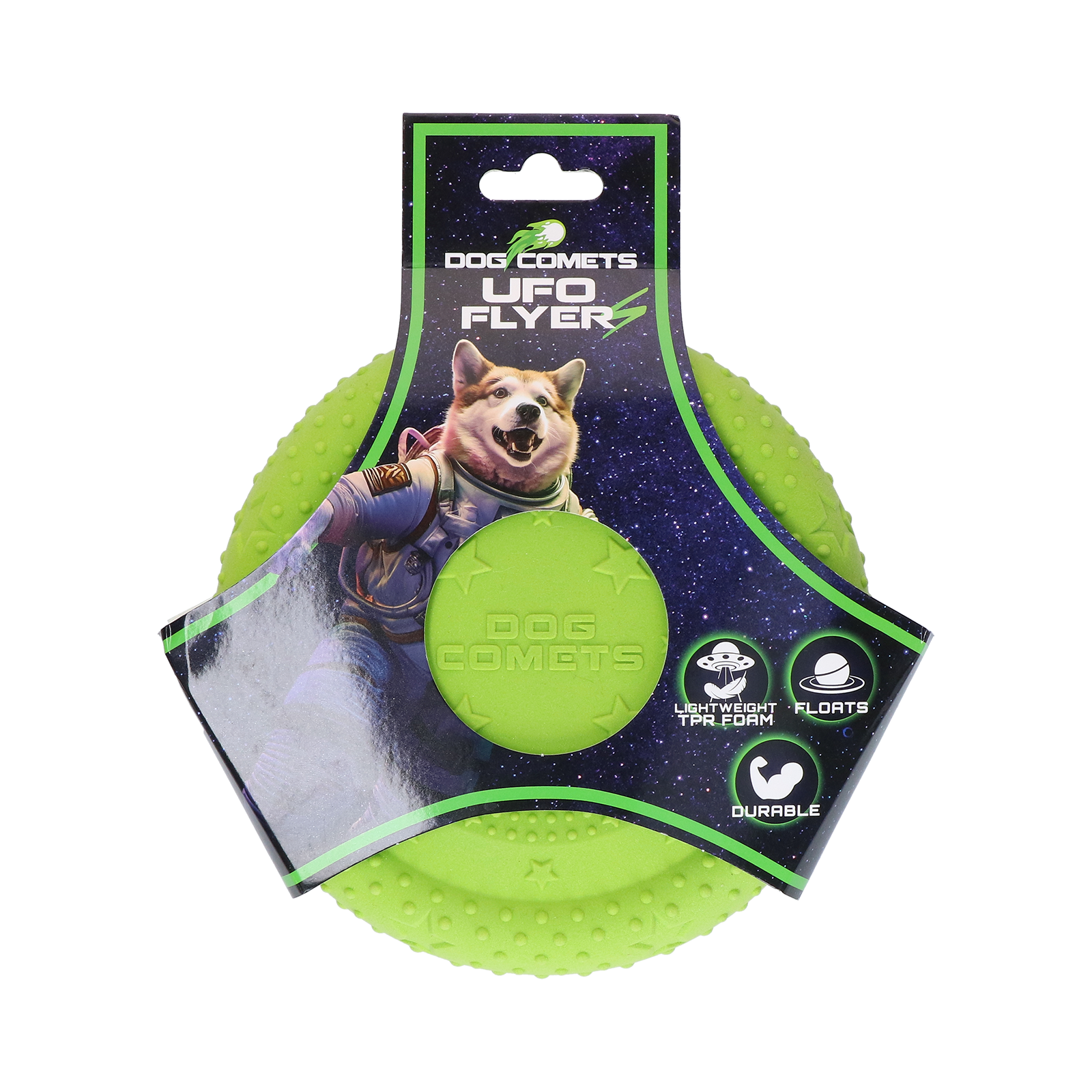 Dog Comets UFO Flyer Green S