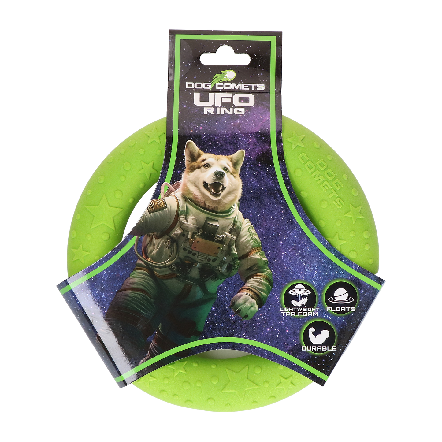 Dog Comets UFO Ring Green S