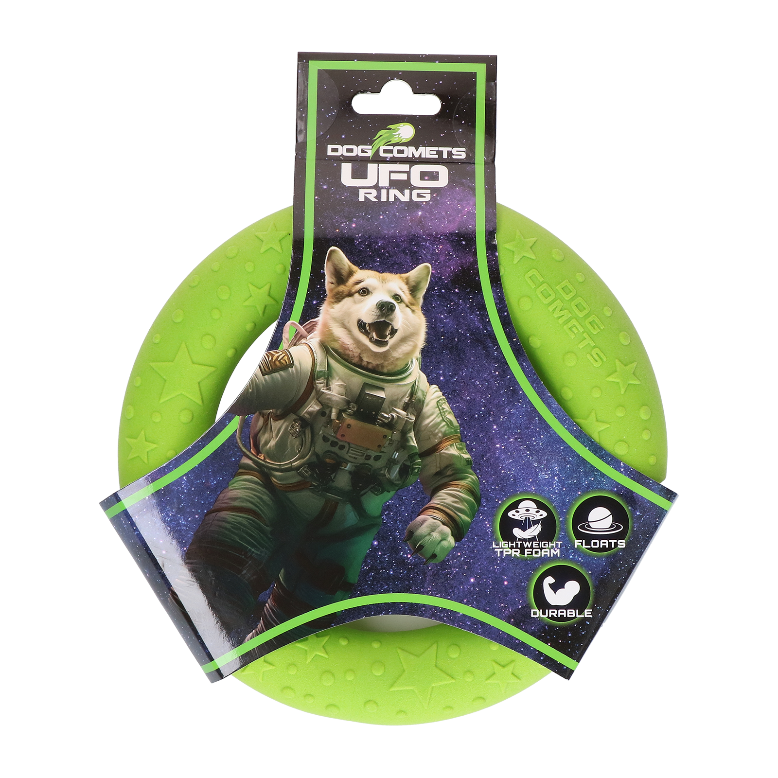 Dog Comets UFO Ring Green S