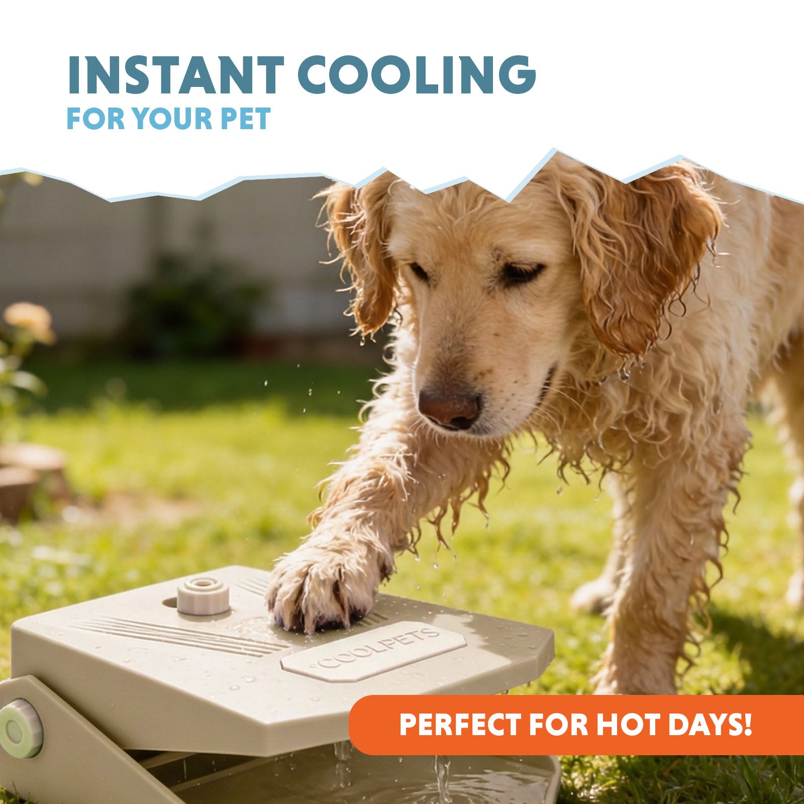 Coolpets Splash Water Fountain Beige
