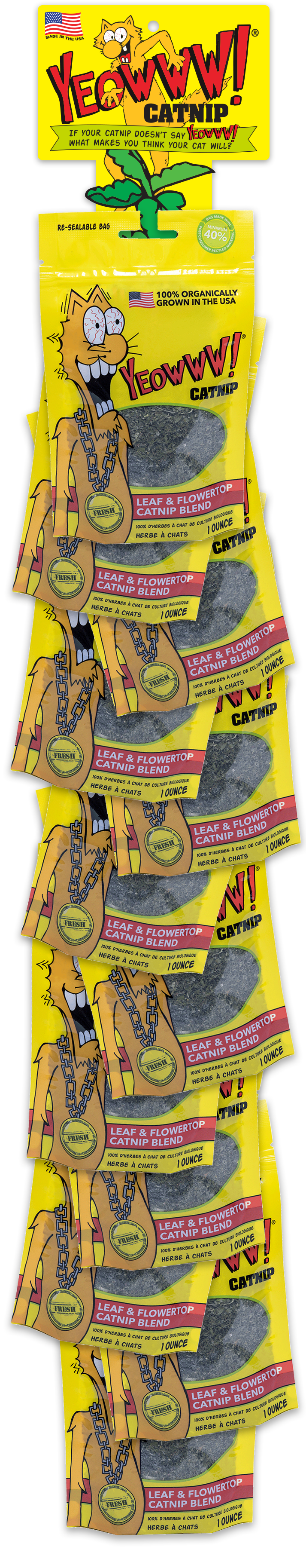 Yeowww! Display Strip Catnip 12 pcs.