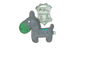 Tiny Doodles Donkey Green