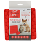 Eat Slow Live Longer Lick Mat Honeycomb Red