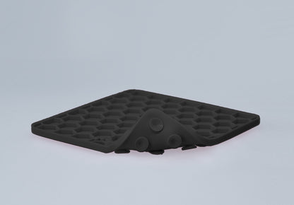 Eat Slow Live Longer Lick Mat Honeycomb Grey