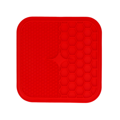 Eat Slow Live Longer Lick Mat Duo M Red