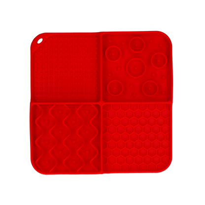 Eat Slow Live Longer Lick Mat Dimensions Rectangle Red