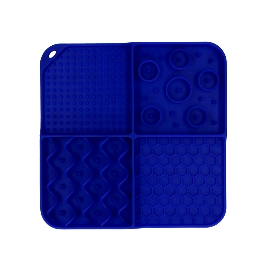 Eat Slow Live Longer Lick Mat Dimensions Rectangle Blue