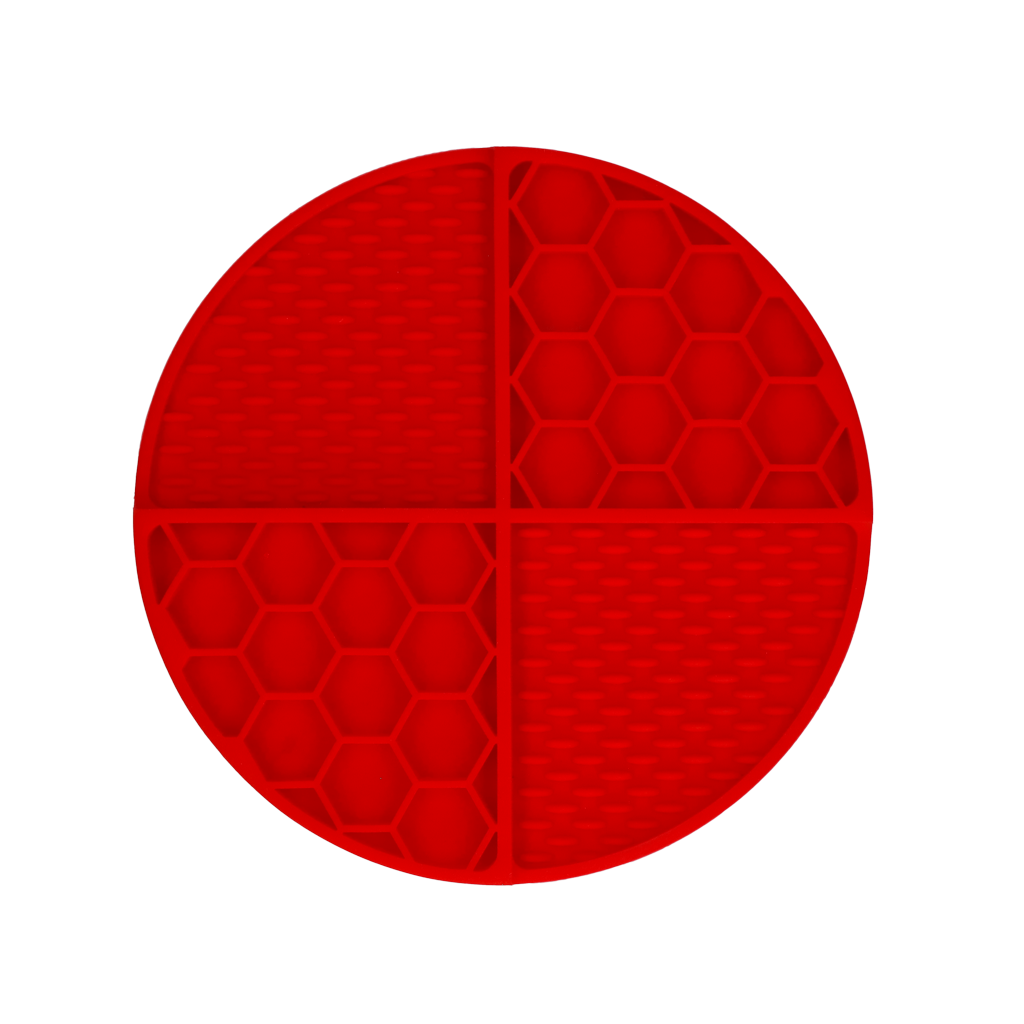 Eat Slow Live Longer Lick Mat Dimensions Circle Red
