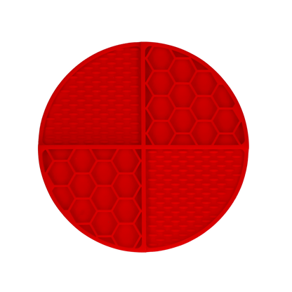 Eat Slow Live Longer Lick Mat Dimensions Circle Red