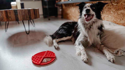 Eat Slow Live Longer Lick Mat Dimensions Circle Red