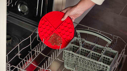 Eat Slow Live Longer Lick Mat Dimensions Circle Red