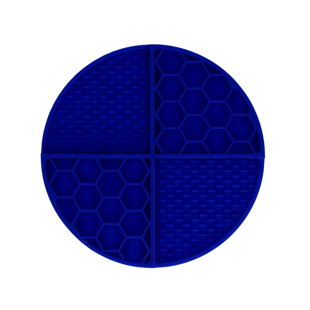 Eat Slow Live Longer Lick Mat Dimensions Circle Blue