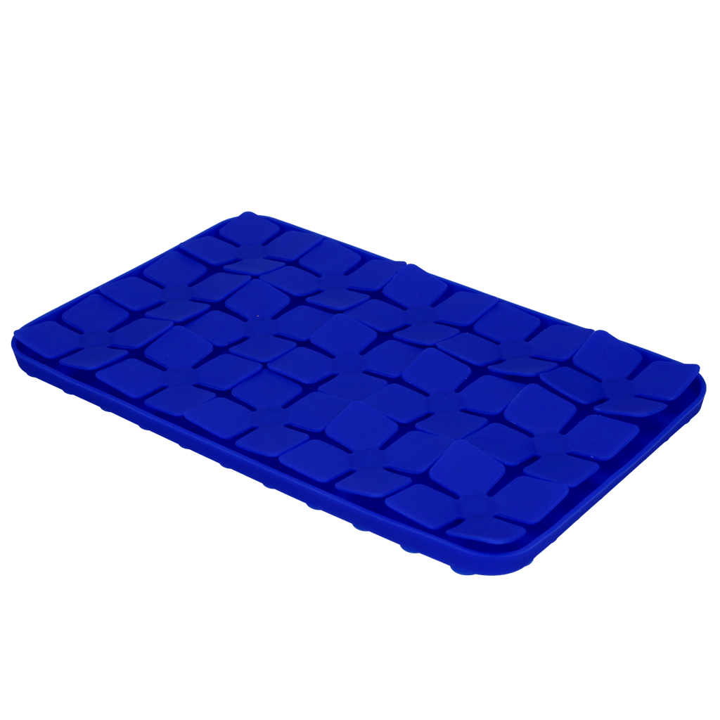 Eat Slow Live Longer Lick Mat Dimensions Flower Blue
