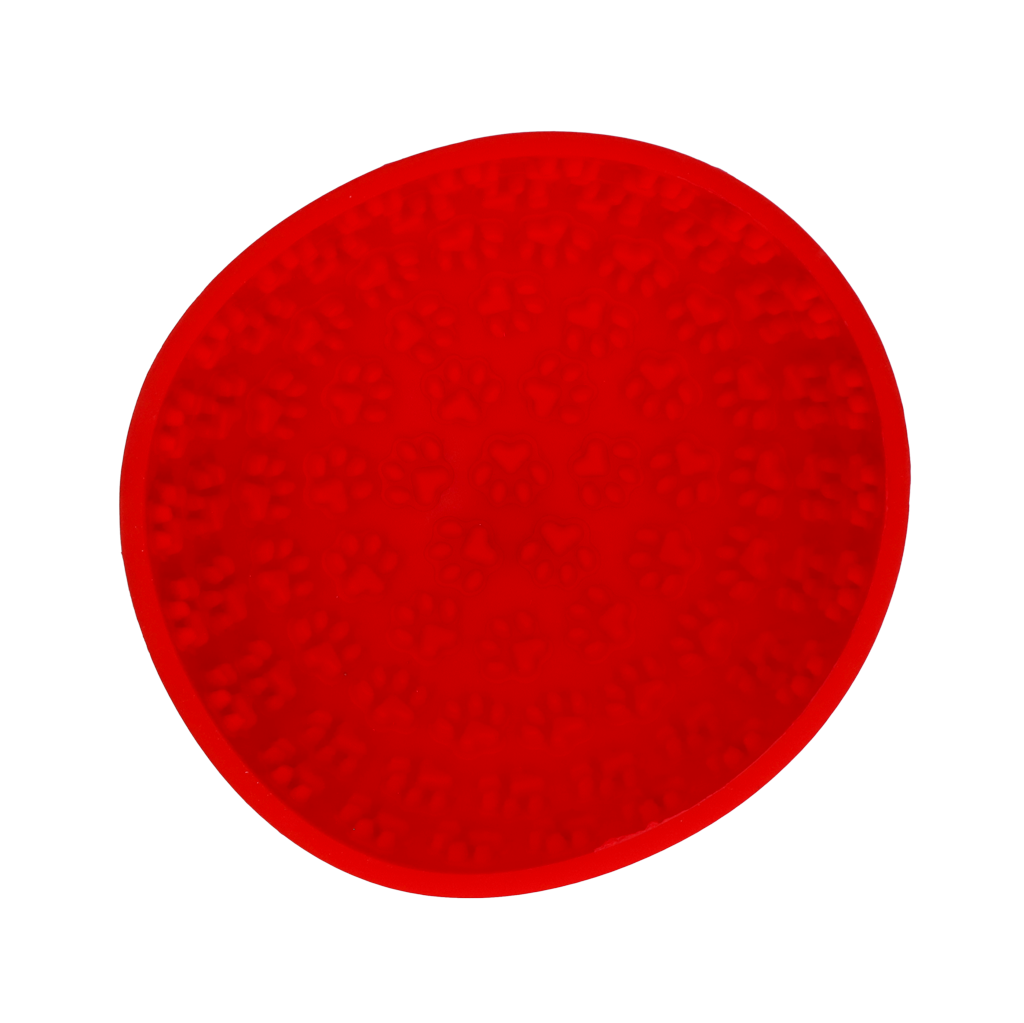 Eat Slow Live Longer Lick Mat Wobble Bowl Red