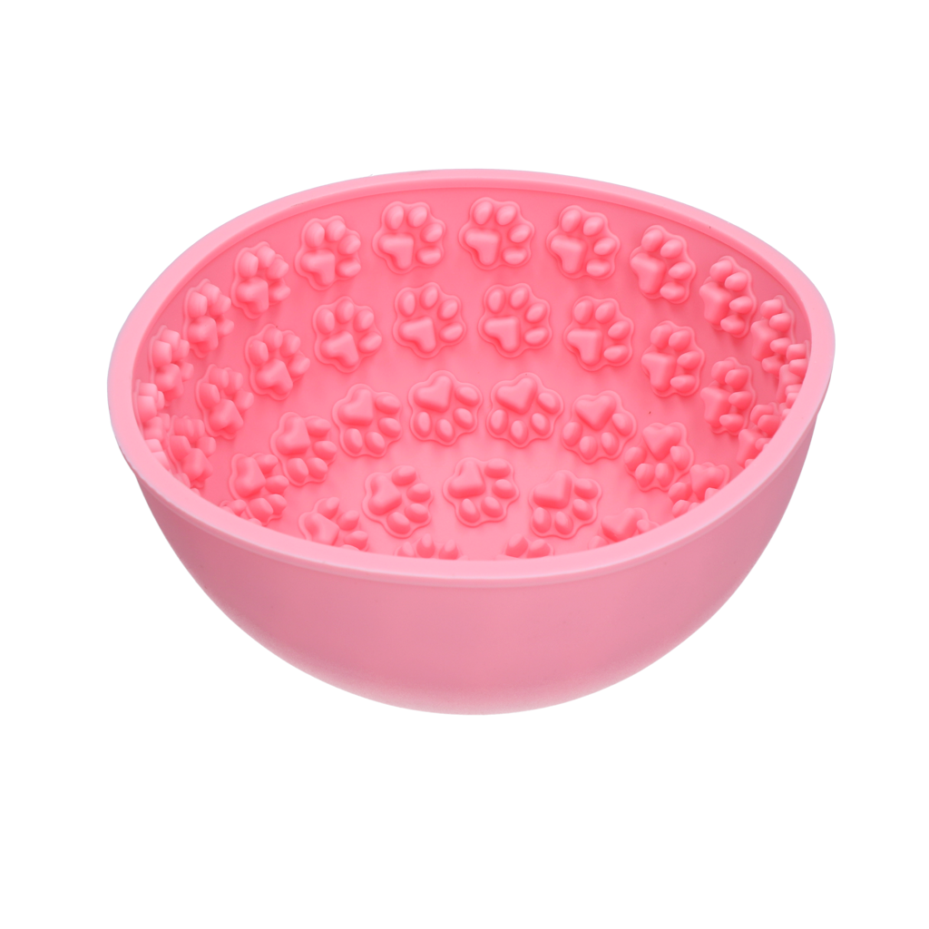 Eat Slow Live Longer Lick Mat Wobble Bowl Pink