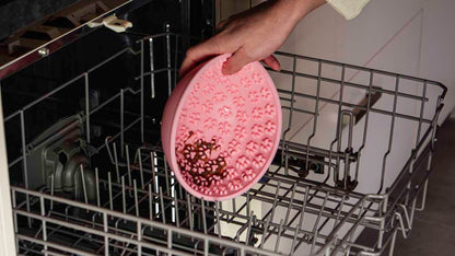 Eat Slow Live Longer Lick Mat Wobble Bowl Pink