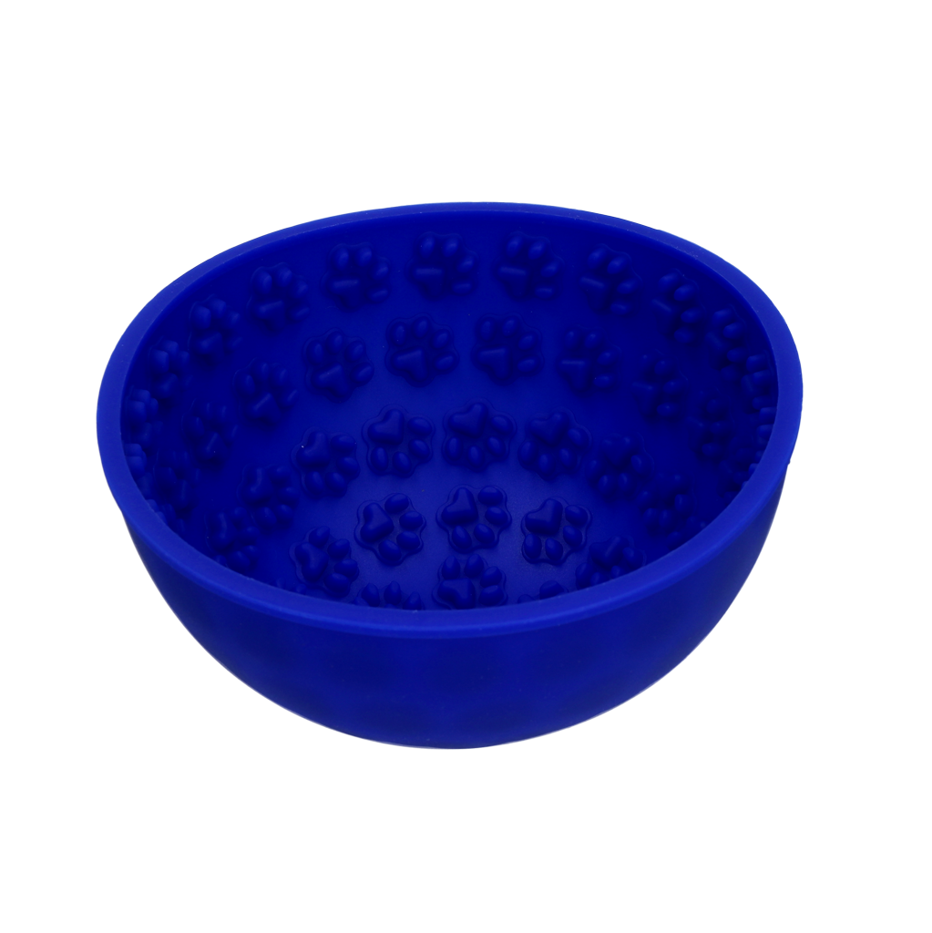Eat Slow Live Longer Lick Mat Wobble Bowl Blue