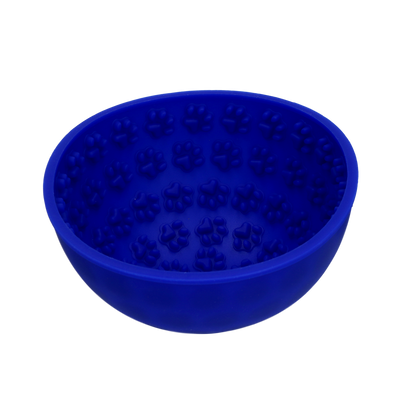 Eat Slow Live Longer Lick Mat Wobble Bowl Blue