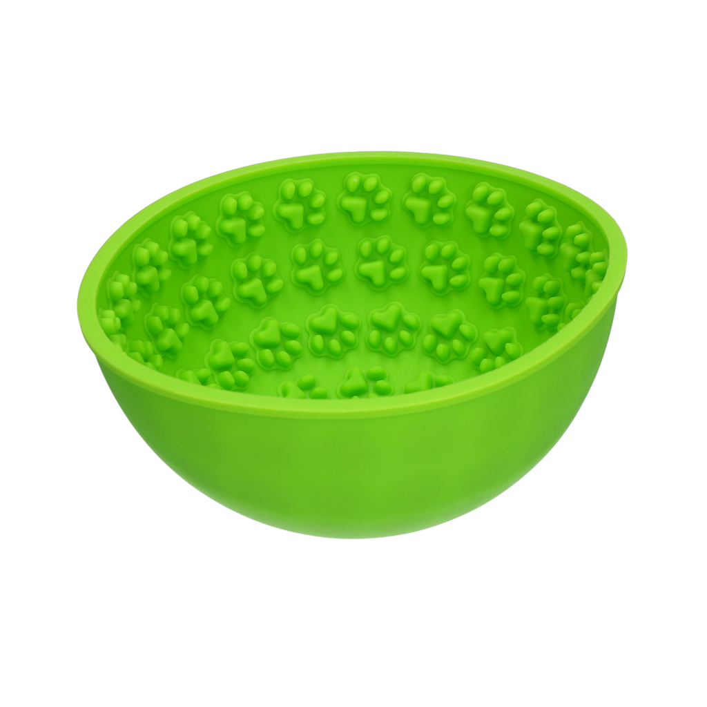 Eat Slow Live Longer Lick Mat Wobble Bowl Green
