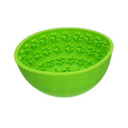 Eat Slow Live Longer Lick Mat Wobble Bowl Green