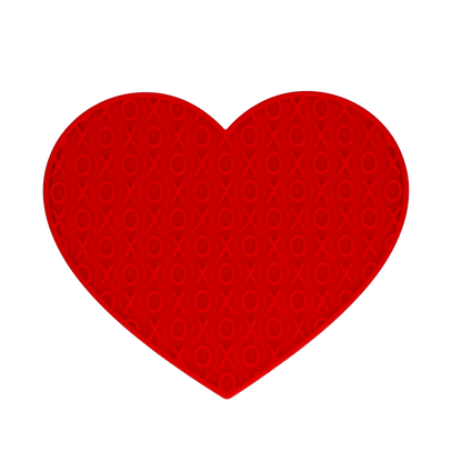 Eat Slow Live Longer Lick Mat Lovely Heart Red