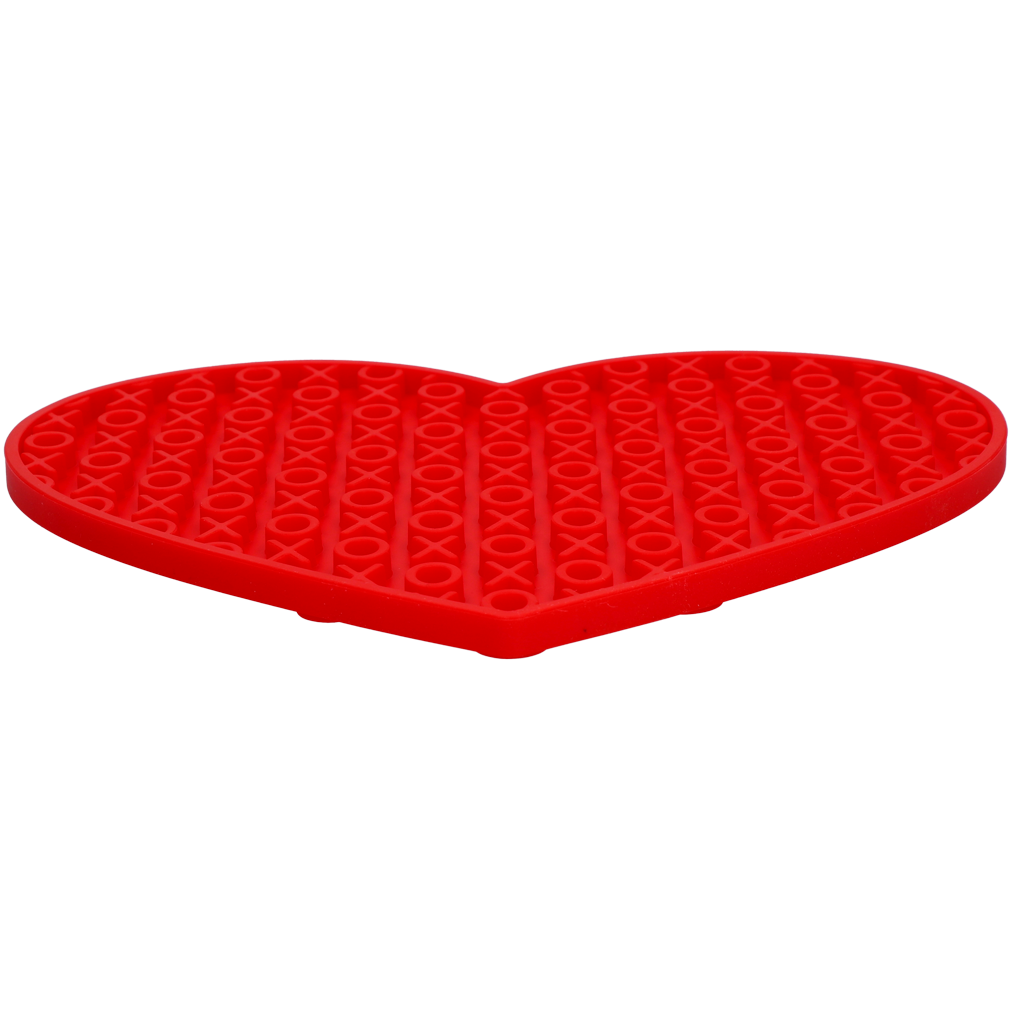 Eat Slow Live Longer Lick Mat Lovely Heart Red