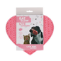 Eat Slow Live Longer Lick Mat Lovely Heart Pink