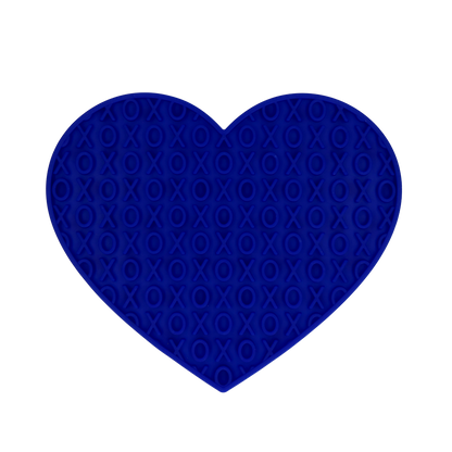 Eat Slow Live Longer Lick Mat Lovely Heart Blue