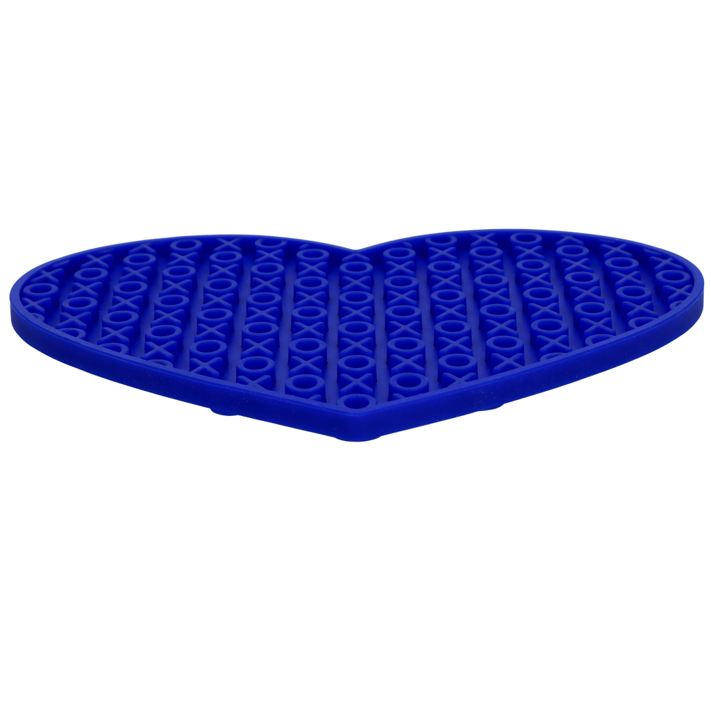Eat Slow Live Longer Lick Mat Lovely Heart Blue