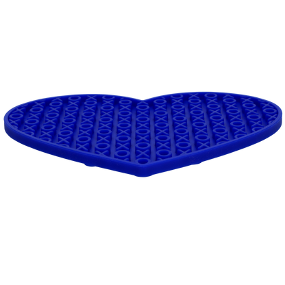 Eat Slow Live Longer Lick Mat Lovely Heart Blue