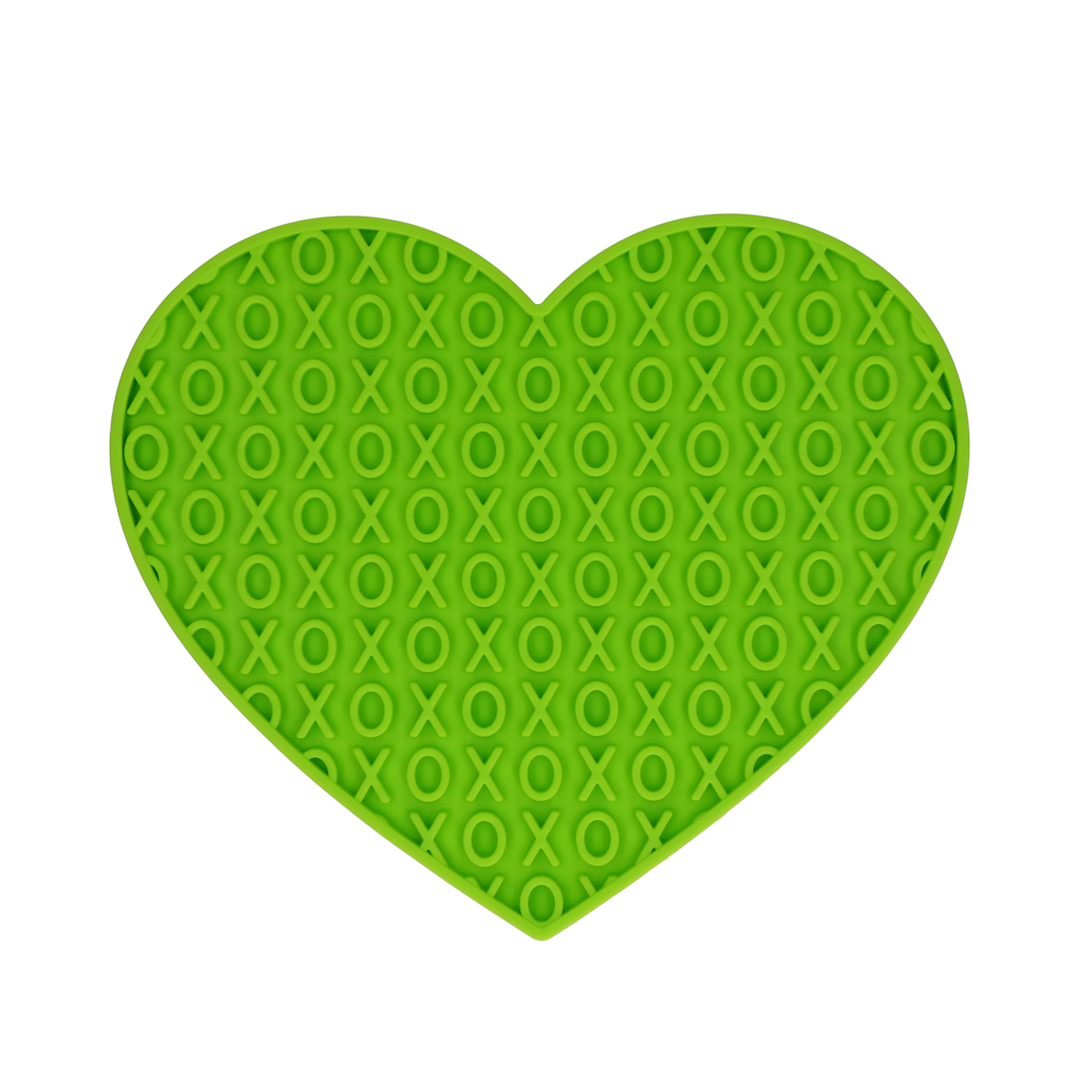 Eat Slow Live Longer Lick Mat Lovely Heart Green