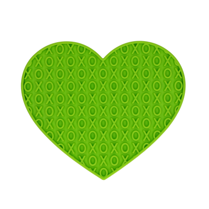 Eat Slow Live Longer Lick Mat Lovely Heart Green