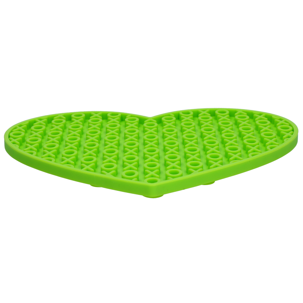 Eat Slow Live Longer Lick Mat Lovely Heart Green