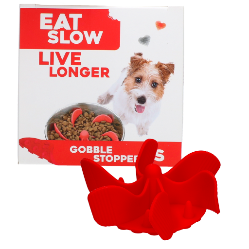 Eat Slow Live Longer Gobble Stopper Red S
