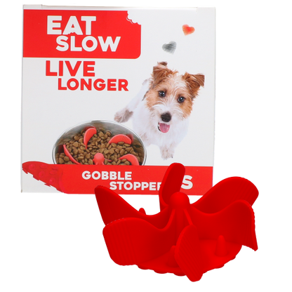 Eat Slow Live Longer Gobble Stopper Red S