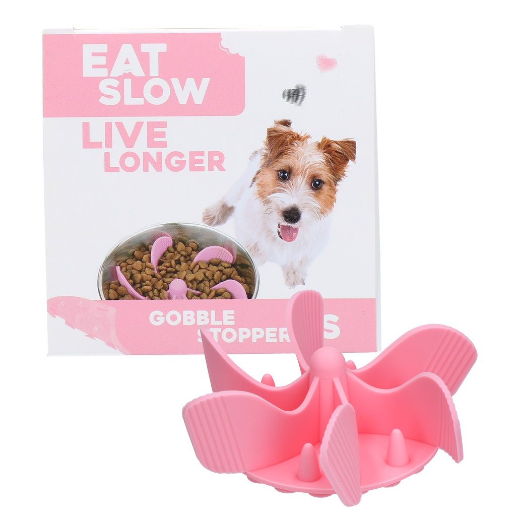 Eat Slow Live Longer Gobble Stopper Pink S