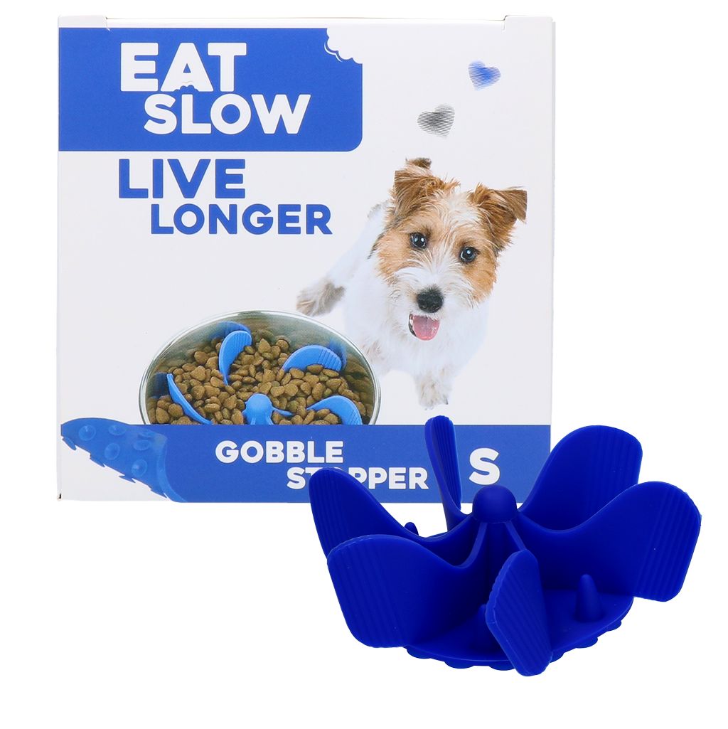 Eat Slow Live Longer Gobble Stopper Blue S