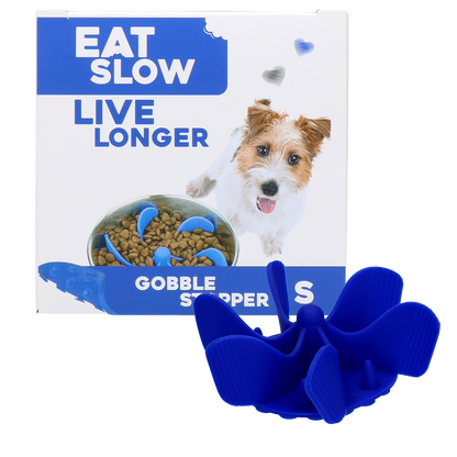 Eat Slow Live Longer Gobble Stopper Blue S