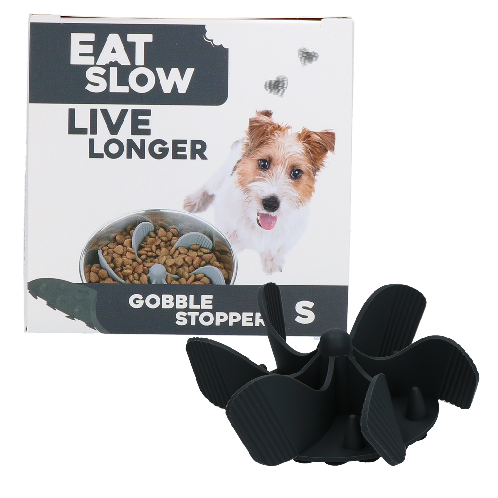 Eat Slow Live Longer Gobble Stopper Grey S