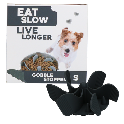 Eat Slow Live Longer Gobble Stopper Grey S