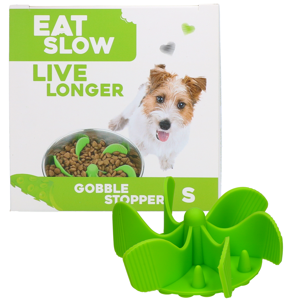 Eat Slow Live Longer Gobble Stopper Green S