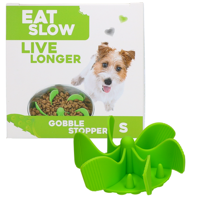 Eat Slow Live Longer Gobble Stopper Green S